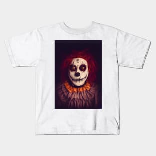 A Creepy, Scary Clown Kids T-Shirt